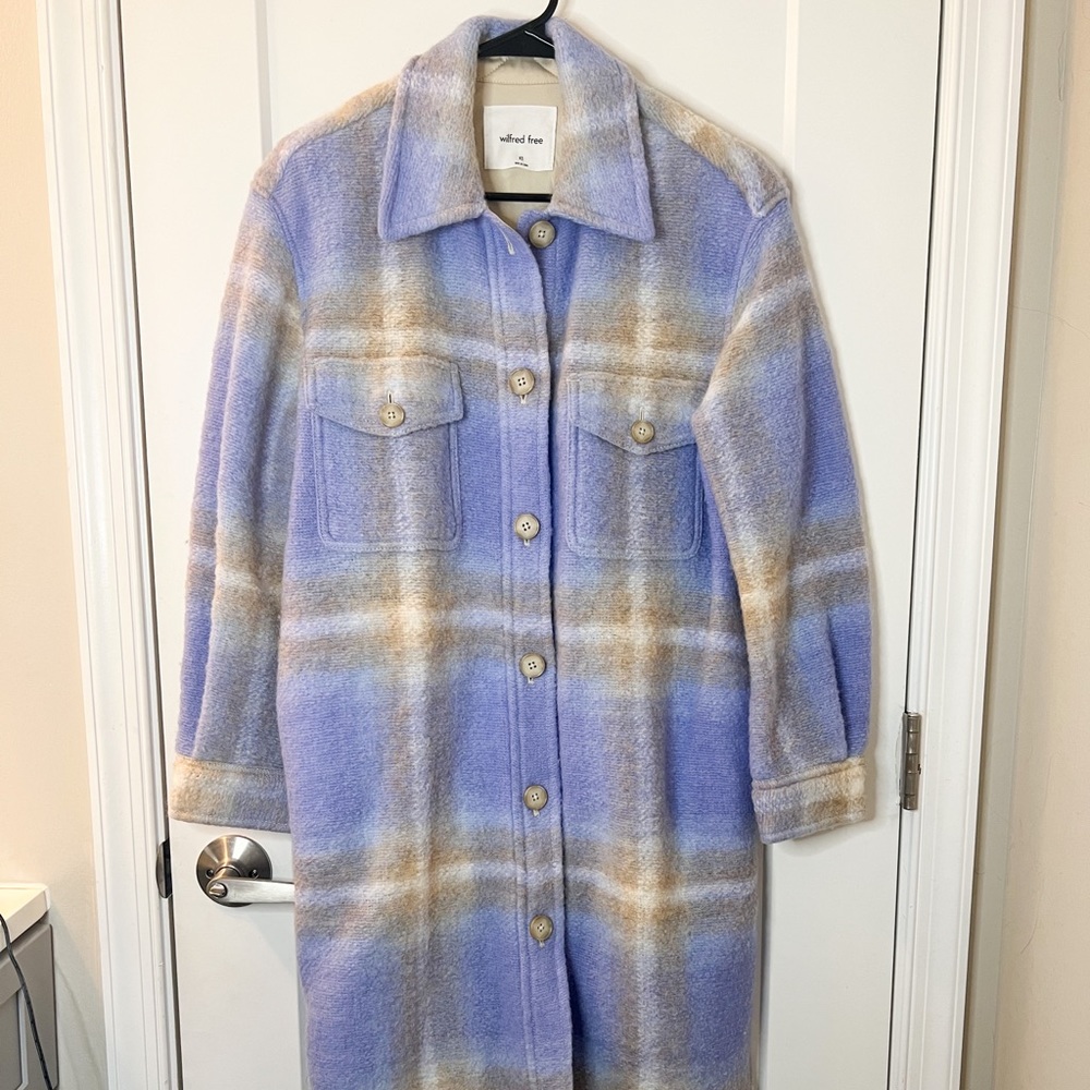 The Ganna Long Shirt Jacket, Wilfred Free, size XS, NWOT